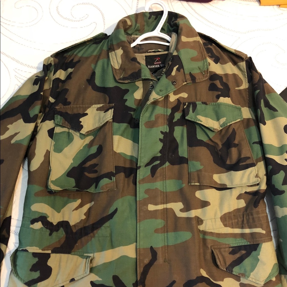 Army jacket and vest combo